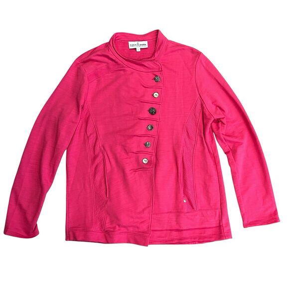 Neon Buddha Bright Pink French Terry Long Sleeve Harbor Jacket Size L - Picture 2 of 15